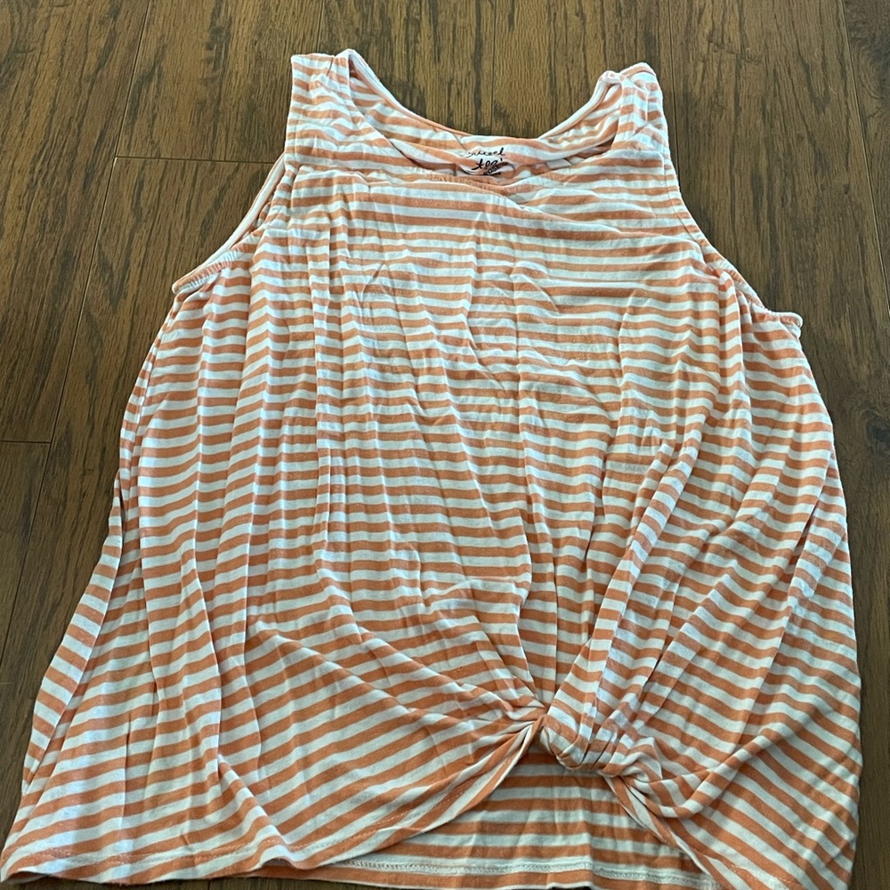 Orange striped tank top